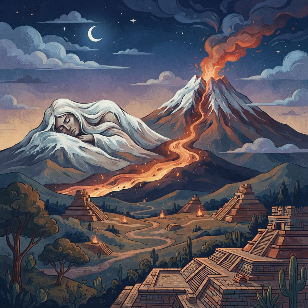 la leyenda de los volcanes